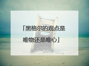 黑格尔的观点是唯物还是唯心