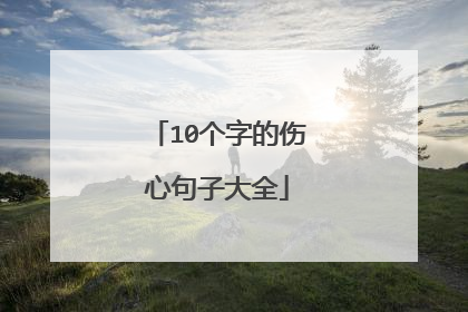 10个字的伤心句子大全