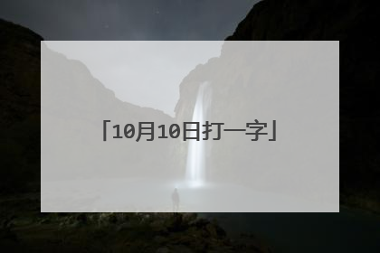 10月10日打一字