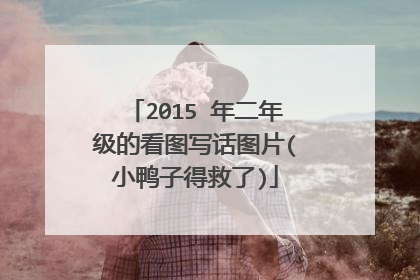 2015 年二年级的看图写话图片(小鸭子得救了)