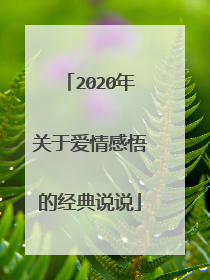 2020年关于爱情感悟的经典说说