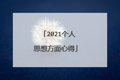 2021个人思想方面心得