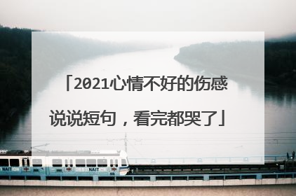 2021心情不好的伤感说说短句，看完都哭了