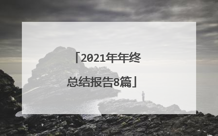 2021年年终总结报告8篇