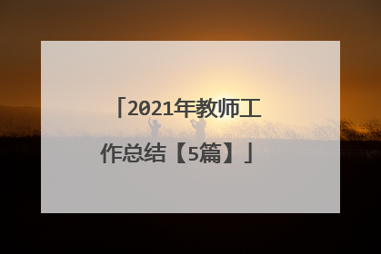 2021年教师工作总结【5篇】