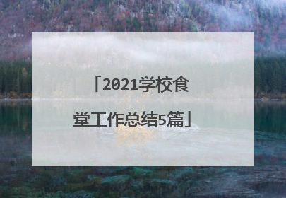 2021学校食堂工作总结5篇