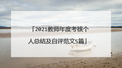 2021教师年度考核个人总结及自评范文5篇