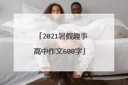 2021暑假趣事高中作文600字