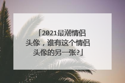 2021最潮情侣头像，谁有这个情侣头像的另一张?