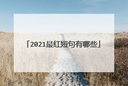 2021最红短句有哪些