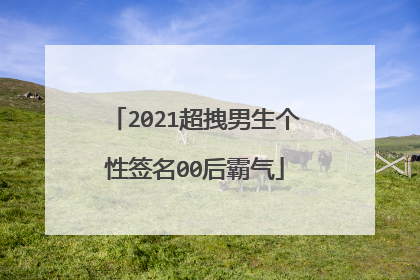 2021超拽男生个性签名00后霸气