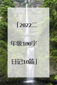 2022二年级100字日记10篇