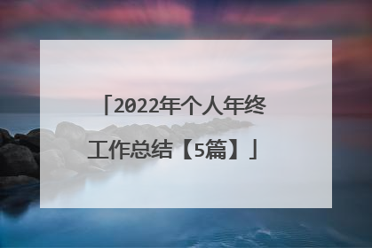 2022年个人年终工作总结【5篇】