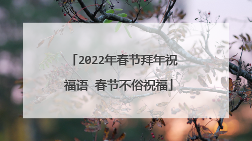 2022年春节拜年祝福语 春节不俗祝福