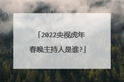 2022央视虎年春晚主持人是谁?