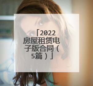 2022房屋租赁电子版合同（5篇）