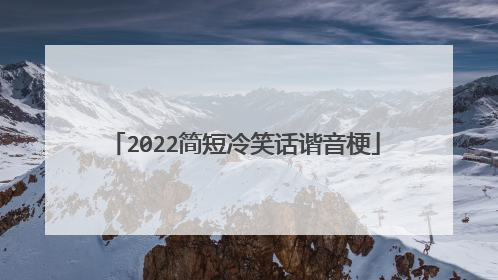 2022简短冷笑话谐音梗