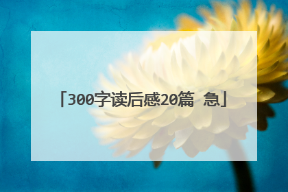 300字读后感20篇 急