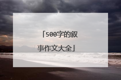 500字的叙事作文大全
