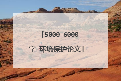 5000-6000字 环境保护论文