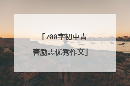 700字初中青春励志优秀作文