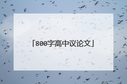 800字高中议论文