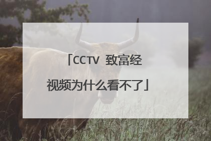 CCTV 致富经视频为什么看不了