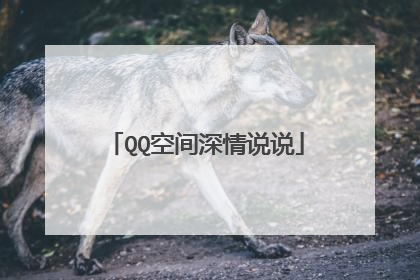 QQ空间深情说说