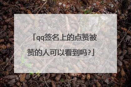 qq签名上的点赞被赞的人可以看到吗?