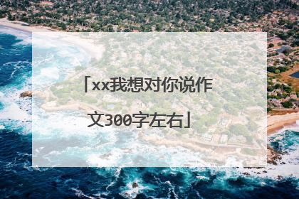 xx我想对你说作文300字左右