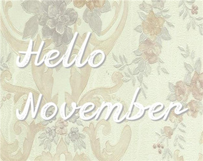 十一月，你好吗？告诉我关于图画书的事。总之，十月结束了。