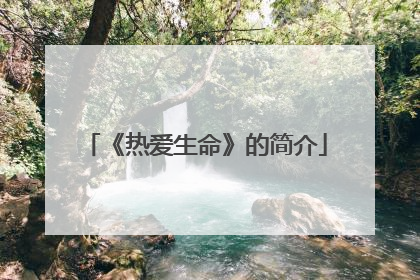 《热爱生命》的简介