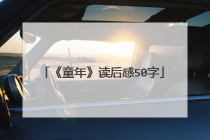 《童年》读后感50字