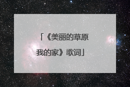 《美丽的草原我的家》歌词