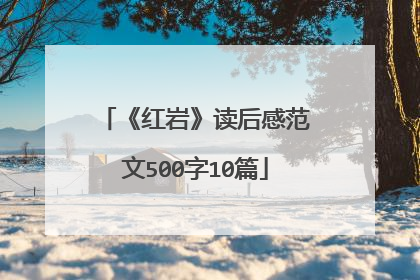 《红岩》读后感范文500字10篇