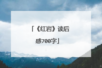 《红岩》读后感700字