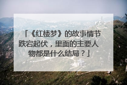 《红楼梦》的故事情节跌宕起伏，里面的主要人物都是什么结局？