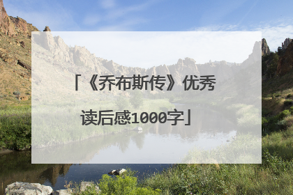 《乔布斯传》优秀读后感1000字