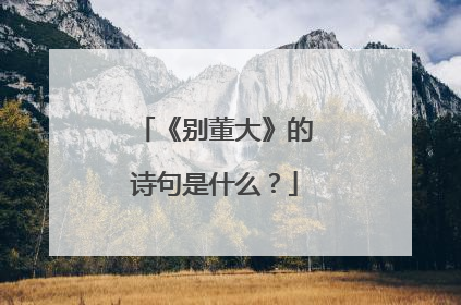 《别董大》的诗句是什么？