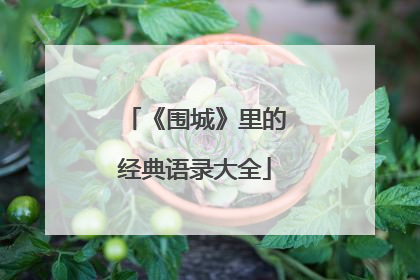 《围城》里的经典语录大全