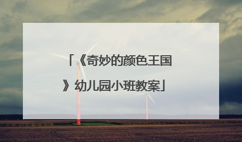 《奇妙的颜色王国》幼儿园小班教案