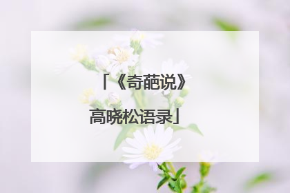 《奇葩说》高晓松语录