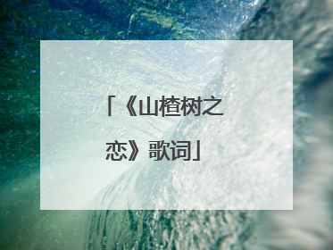 《山楂树之恋》歌词