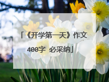 《开学第一天》作文400字 必采纳