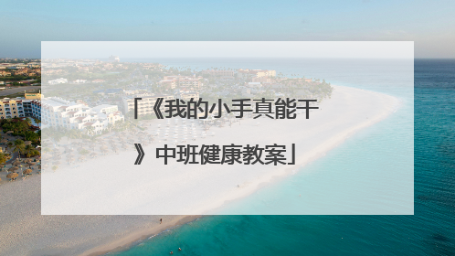 《我的小手真能干》中班健康教案