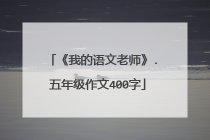 《我的语文老师》.五年级作文400字