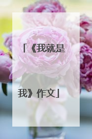 《我就是我》作文