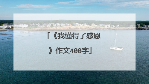 《我懂得了感恩》作文400字