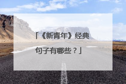《新青年》经典句子有哪些？