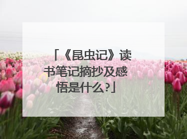 《昆虫记》读书笔记摘抄及感悟是什么?